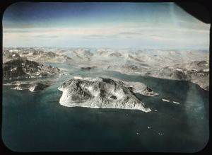 Image: Flying Over South Greenland [or] Airplane View Button Islands
